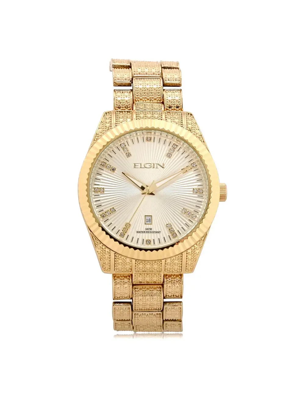 Elgin Diamond Nugget‎ Mens Fluted Watch Authorized Dealer